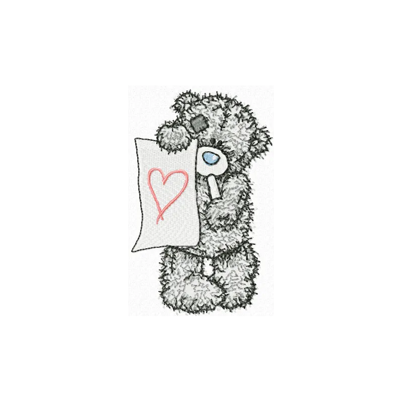 Teddy Bear painter embroidery design - Embroidery Design