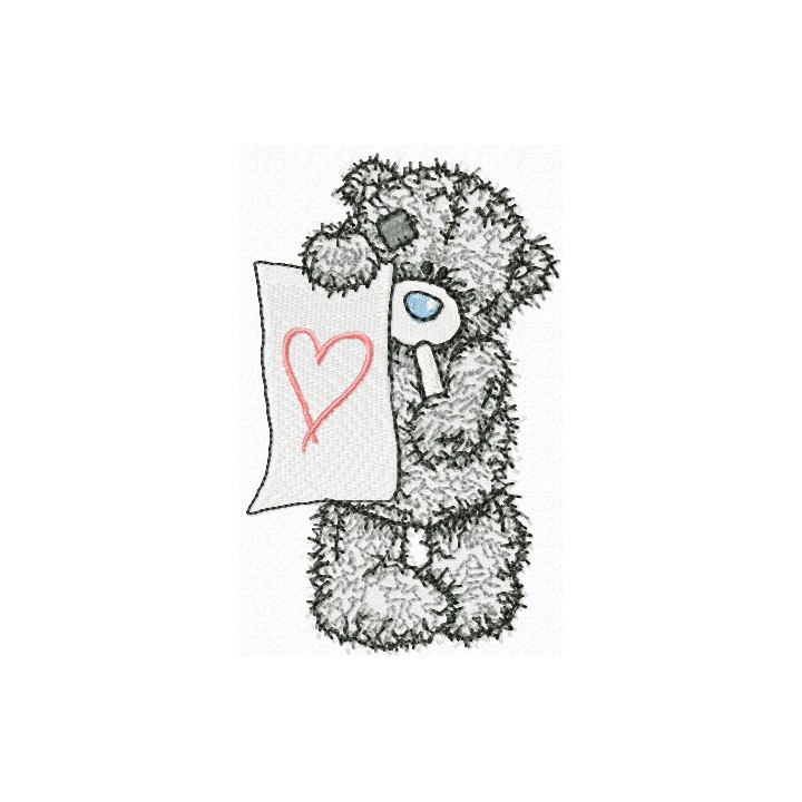 Teddy Bear painter embroidery design - Embroidery Design