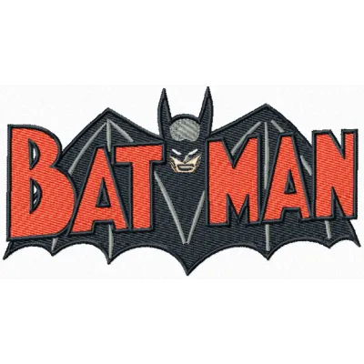 Batman Old Comics Logo Embroidery Design Files