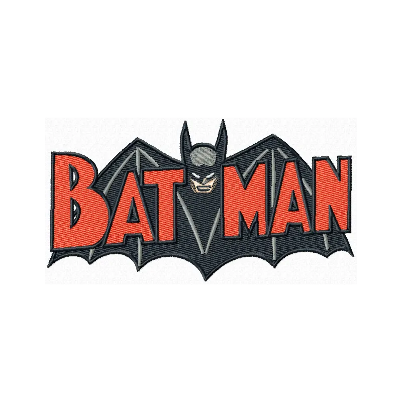 Batman Old Comics Logo Embroidery Design Files