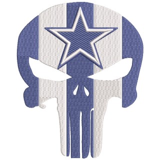 Dallas Cowboys Punisher embroidery design - Embroidery Design