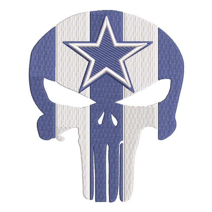 Dallas Cowboys Punisher embroidery design - Embroidery Design