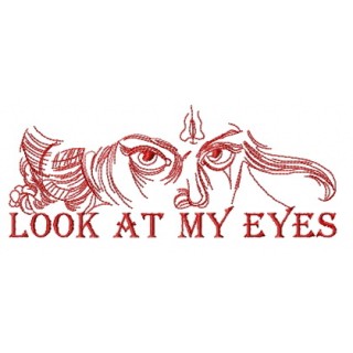 Look at my eyes embroidery design - Embroidery Design