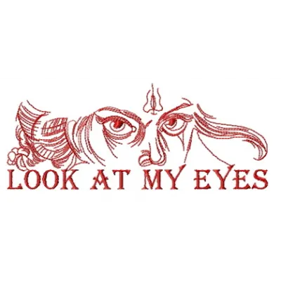 Look at my eyes embroidery design - Embroidery Design