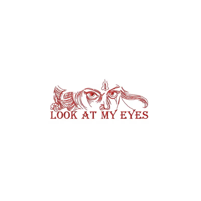 Look at my eyes embroidery design - Embroidery Design