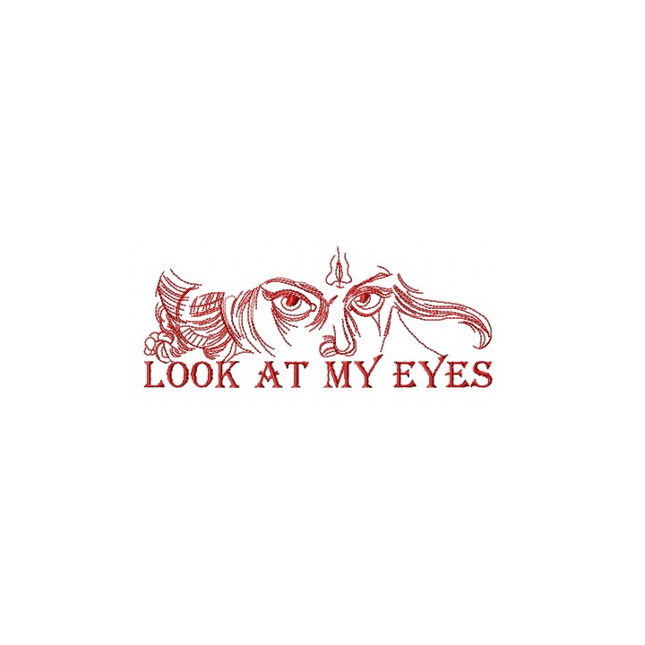Look at my eyes embroidery design - Embroidery Design