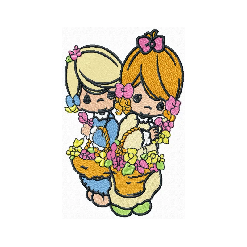 Friends Embroidery Design - Sweet Baby Joy Pattern