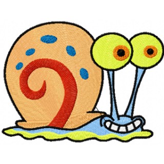 Gary the Snail embroidery design - Embroidery Design