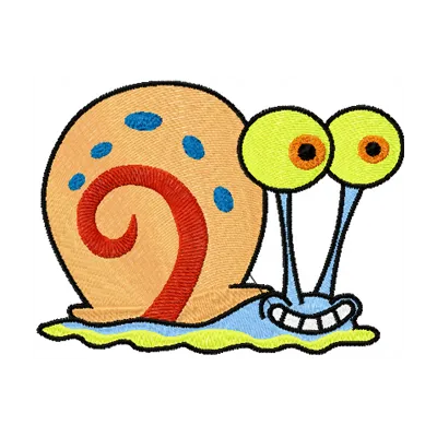 Gary the Snail embroidery design - Embroidery Design