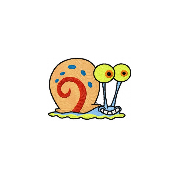 Gary the Snail embroidery design - Embroidery Design