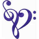 Tribal clef embroidery design - Embroidery Design