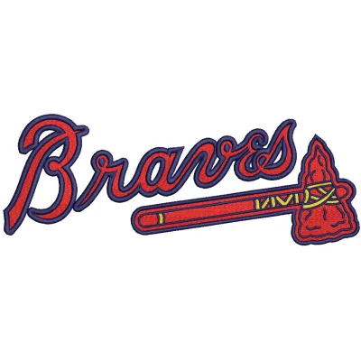 Braves Wordmark Logo embroidery design
