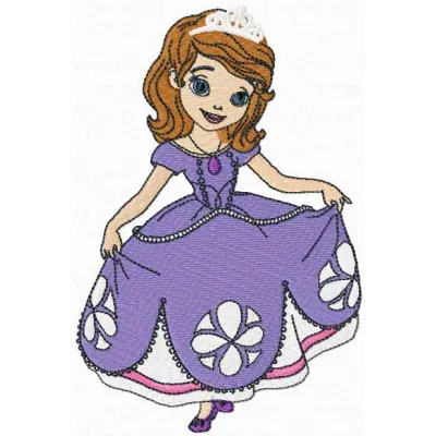 Sofia The First cute embroidery design - Embroidery Design