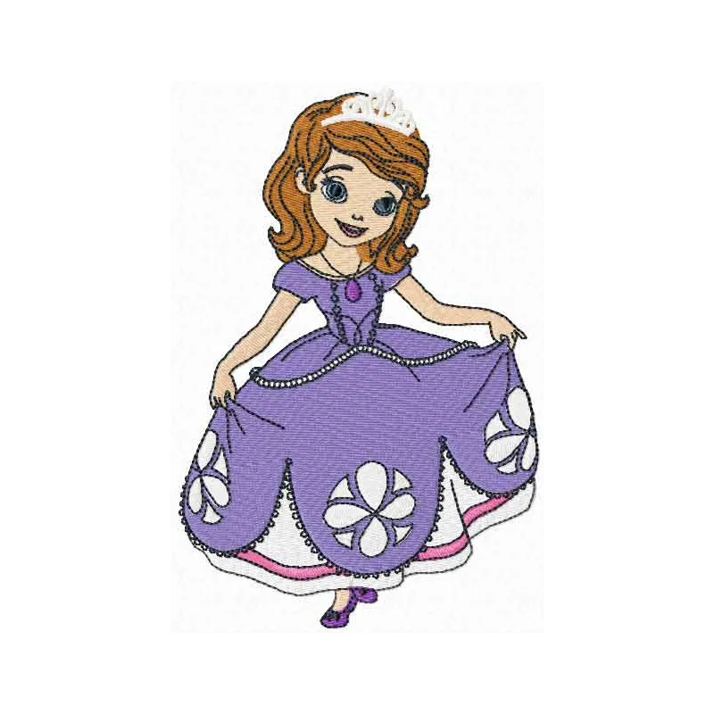 Sofia The First cute embroidery design - Embroidery Design