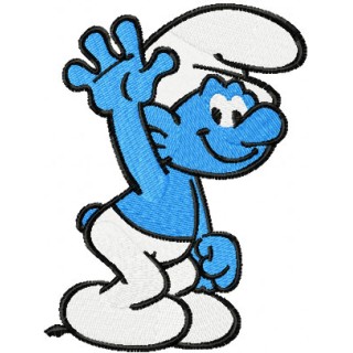 Smurf Happy embroidery design - Embroidery Design