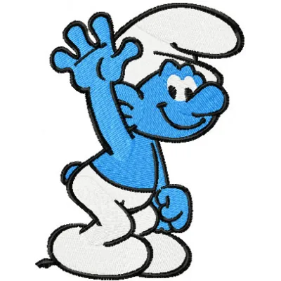 Smurf Happy embroidery design - Embroidery Design