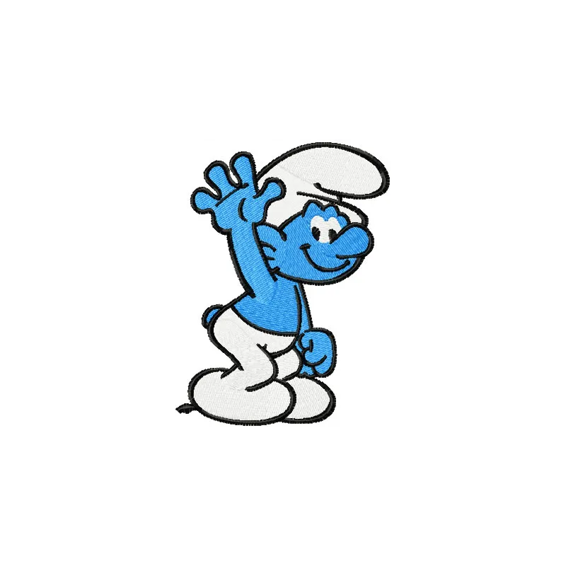 Smurf Happy embroidery design - Embroidery Design