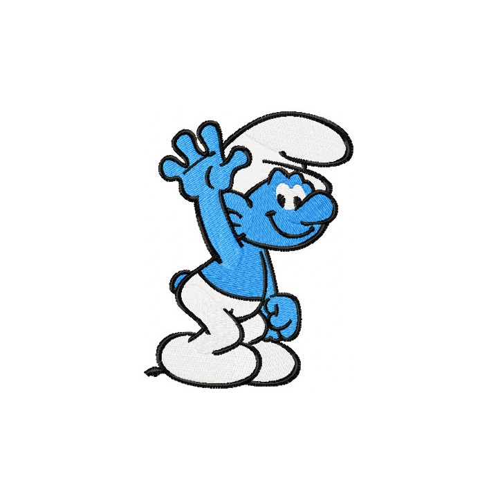Smurf Happy embroidery design - Embroidery Design
