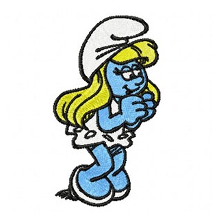 Smurf Girl 1 embroidery design - Embroidery Design
