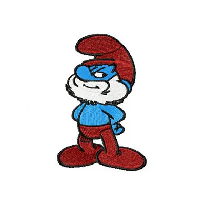 Smurf Brave embroidery design - Embroidery Design