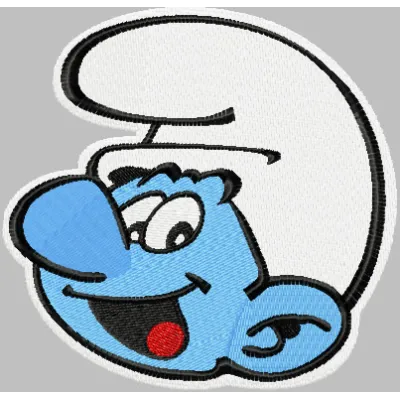 Smurf Badge  embroidery design - Embroidery Design
