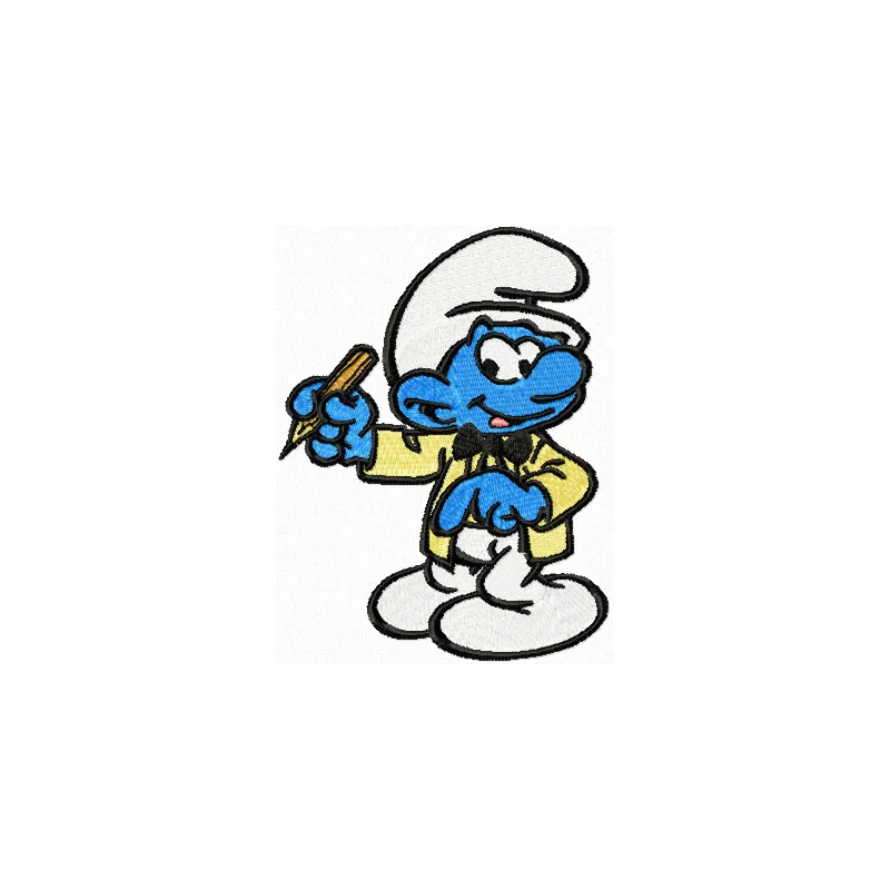 Smurf Writer embroidery design - Embroidery Design