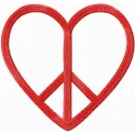 Heart Peace embroidery design - Embroidery Design