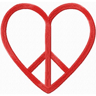 Heart Peace embroidery design - Embroidery Design
