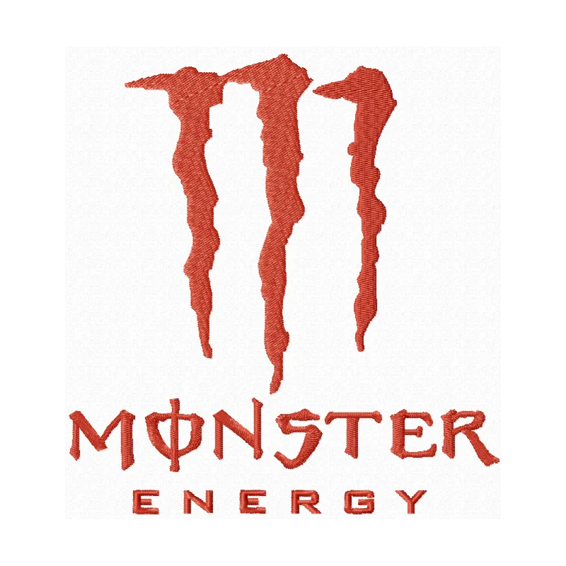 Monster Energy Logo Stitching Pattern for Sports Fans