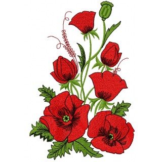 Poppies embroidery design - Embroidery Design