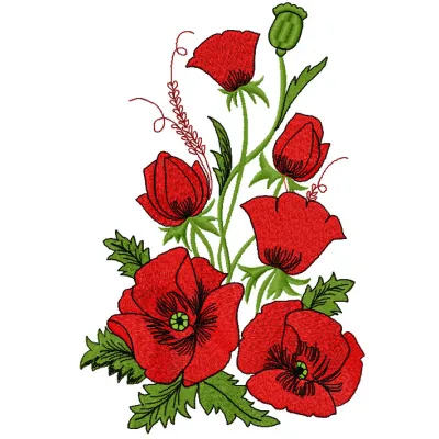 Poppies embroidery design - Embroidery Design