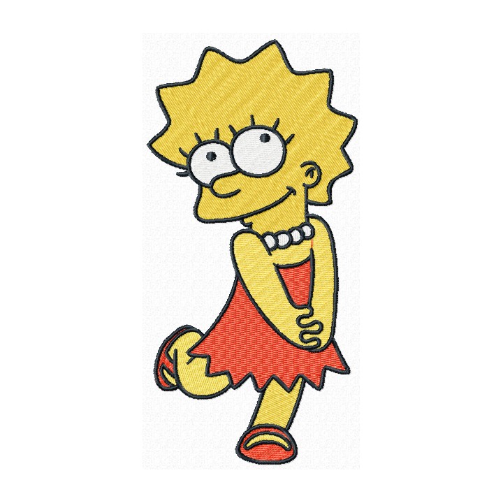 Lisa cute embroidery design - Embroidery Design
