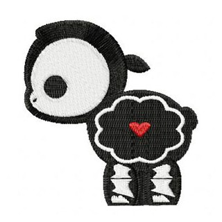 Skelanimals Lammy embroidery design - Embroidery Design