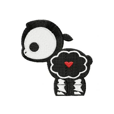 Skelanimals Lammy Stitching Pattern for Halloween