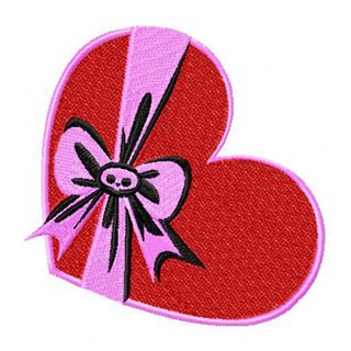 Skelanimals Heart embroidery design - Embroidery Design