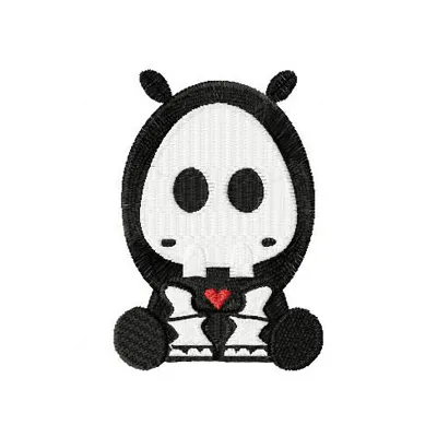 Skelanimals Thomas Hippo Stitching Pattern for Halloween