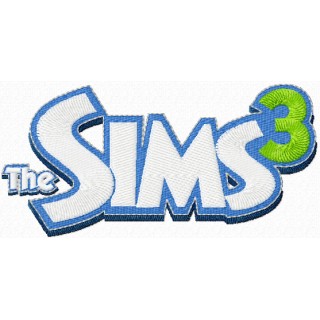 Sims 3 logo embroidery design - Embroidery Design