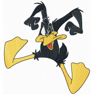 Daffy Duck crazy embroidery design - Embroidery Design