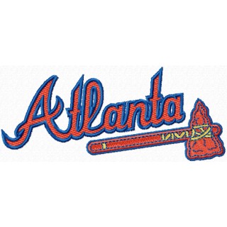 Atlanta Braves Primary logo embroidery design - Embroidery Design