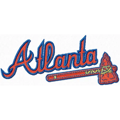 Atlanta Braves Primary Logo Embroidery Design