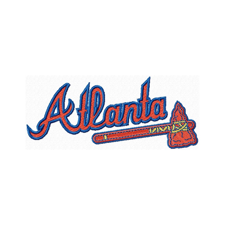 Atlanta Braves Primary logo embroidery design - Embroidery Design