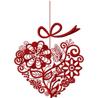 Heart of Flowers embroidery design - Embroidery Design