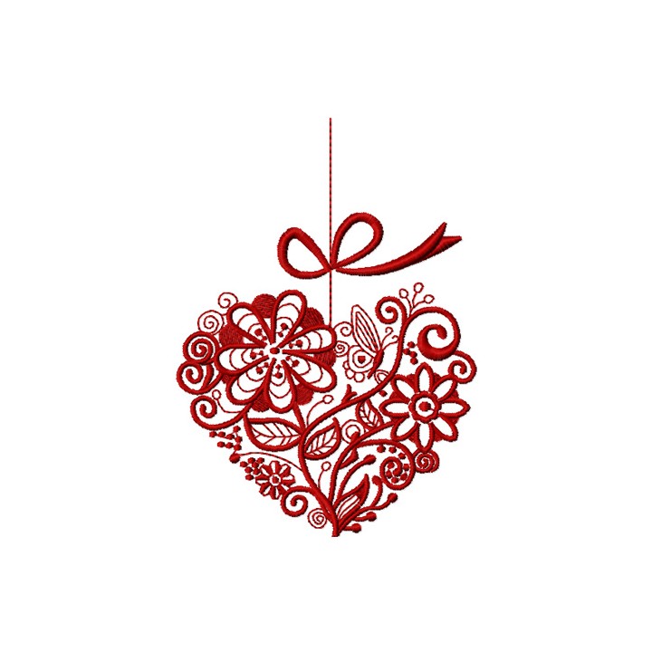 Heart of Flowers embroidery design - Embroidery Design