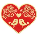 Two Lovebirds embroidery design - Embroidery Design