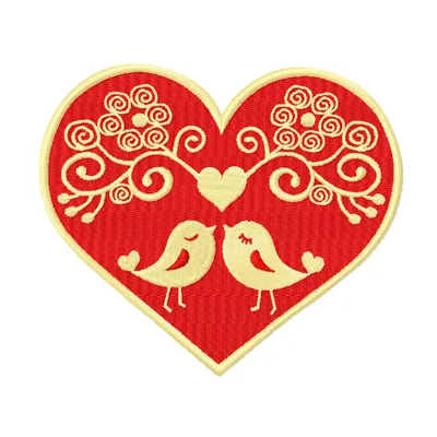 Two Lovebirds embroidery design - Embroidery Design