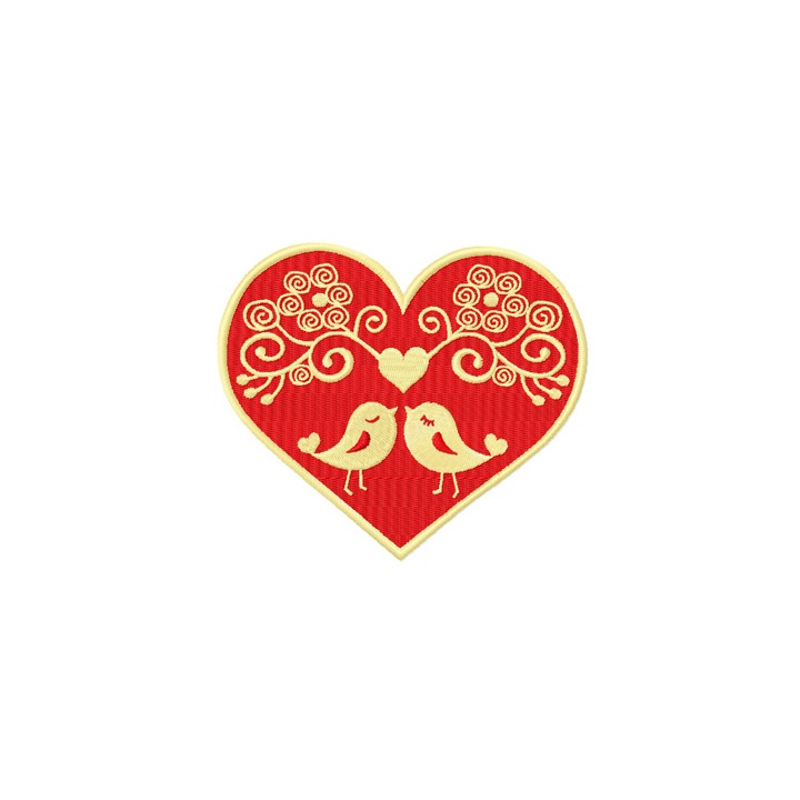 Two Lovebirds embroidery design - Embroidery Design