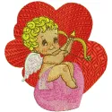 Valentine's Day Cupid embroidery design - Embroidery Design