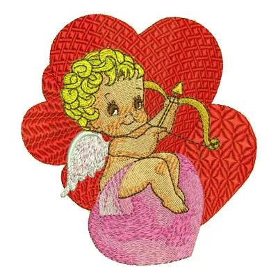 Valentine's Day Cupid embroidery design - Embroidery Design