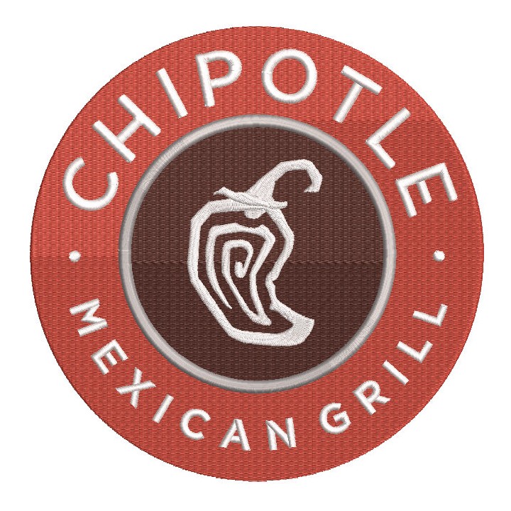 Chipotle logo embroidery design - Embroidery Design