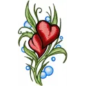 Two Hearts  embroidery design - Embroidery Design
